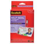 Scotch Self-Sealing Laminating Pouch, 2-4/5 x 4 Inches, Clear, Pack of 25