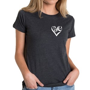 LA Pop Art Script Heart - Women's Premium Blend Word Art T-Shirt - 1 of 4