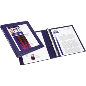Avery Heavy-Duty Framed View 3 Ring Binder, 0.5" Slant Rings, 1 Navy Blue Binder (68051) - 1 of 4