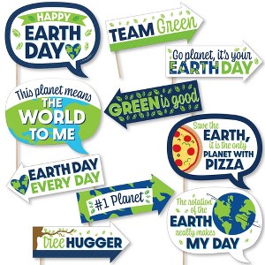 Big Dot of Happiness Funny Happy Earth Day - Save the Planet Party Photo Booth Props Kit - 10 Piece - 1 of 4