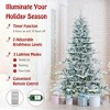 Resenkos 7-Ft Snow Flocked Artificial Christmas Tree with Cool White LEDs - Green/White - 3 of 4