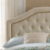 Contemporary Camelback Upholstered Headboard Full/Queen Size with Button Tufted Diamond Stitch & Nailhead Accents -Christopher Knight Home - 3 of 4