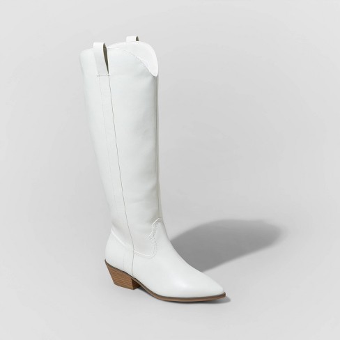 White cowboy boots clearance short