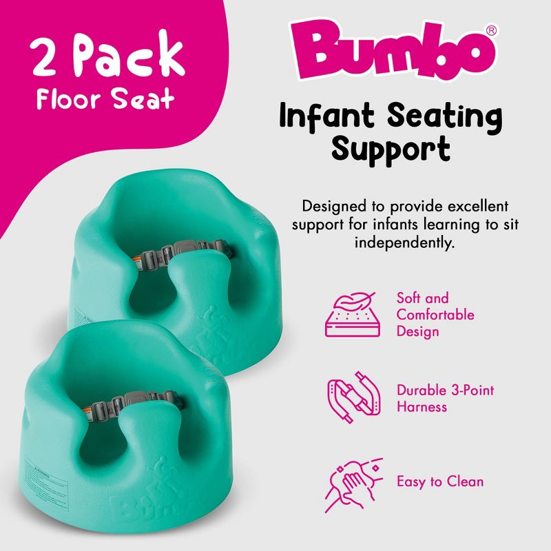 Bumbo Infant Soft Foam Floor Seat with 3 Point Adjustable Harness, 6 of 8