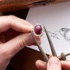Ross-Simons 5.75 Carat Ruby and 1.20 ct. t.w. White Topaz Ring in Sterling Silver - 4 of 4