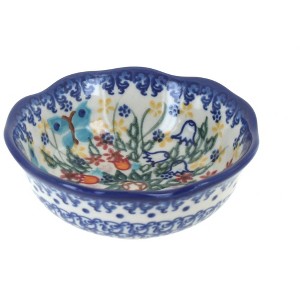 Blue Rose Polish Pottery 513 Vena Small Scallop Bowl - 1 of 1
