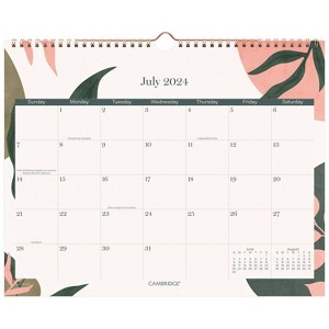 Cambridge June 2024-July 2025 Wall Calendar 14.875"x11.875" Haven: Academic Monthly Planner, Twin-Wire Binding, Adult - 1 of 4