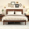 Infans Queen Bed Frame w/ Rustic Headboard Under-bed Storage Space No Box Spring Needed - 3 of 4