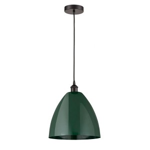 Plymouth Dome - 1 Light Cord Hung Mini Pendant In Industrial Style-14.75 Inches Tall and 12 Inches Wide - 1 of 1