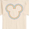 Men's - Disney - Mickey Logo Rainbow Outline Short Sleeve Graphic T-Shirt - 2 of 4