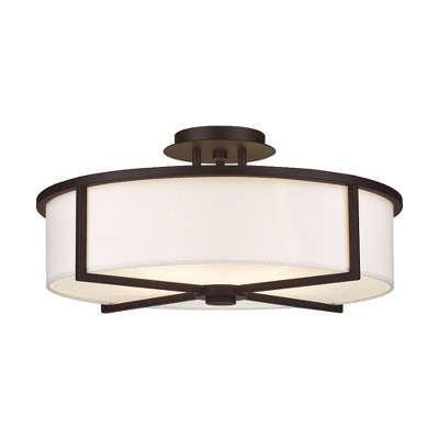 Livex Lighting Wesley 4 - Light Semi-Flush Mount in  Bronze