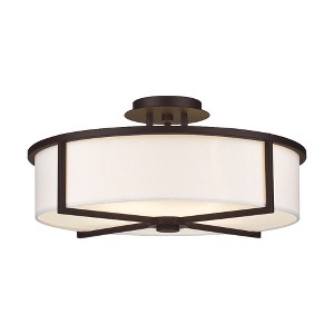 Livex Lighting Wesley 4 - Light Semi-Flush Mount in  Bronze - 1 of 4