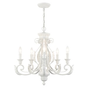 Livex Lighting Valencia 5 - Light Chandelier in  Shiny White - 1 of 2