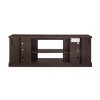 SEVOBAL Utility Storage Cabinets Modern TV Stand with Faux Stone Design and 2 Door Storage for Living Room, Black, 70.12"*15.35"*25.83" - 2 of 4