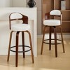 Beautyolove Faux Leather Upholstered Swivel Bentwood Bar Counter Stools - 2 of 4