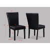 NicBex Set of 2 Dining Chair with Nailhead Trim Upholstered Faux Leather Black Side Chair Dining Room & Kitchen Furniture - 3 of 4
