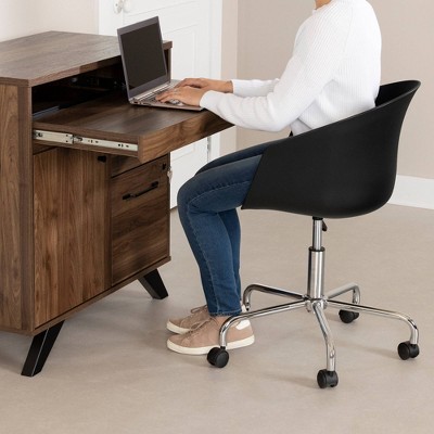 South Shore Flam 44'' Natural Walnut Multi-Function Secretary Desk