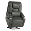 Lift Recliner Chair Sofa, PU Leather Reclining, 3 Adjustable Positions, Side Storage Pockets and Cup Holders, Power Lift Chair, for Living Room - 3 of 4