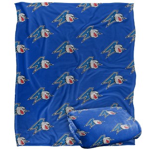 University Of North Carolina Asheville Logo Pattern Silky 50x60 Blanket, 1 Sided - 1 of 4