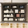 9 Drawer Dresser for Bedroom, Tall Chest with Carved Metal Handles and Wooden Legs, Elegant Storage for Hallway or Closet - 4 of 4