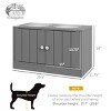 23'' Elevated Dog Bowls with Storage Cabinet,Raised Feeder Station with 44L Bin,Stainless Steel Bowls for Large Dogs–LAOTIES - 2 of 4