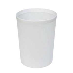 LunaLulinlk Frosted Plastic Bathroom White Wastebasket, 2.1 gal - 1 of 4