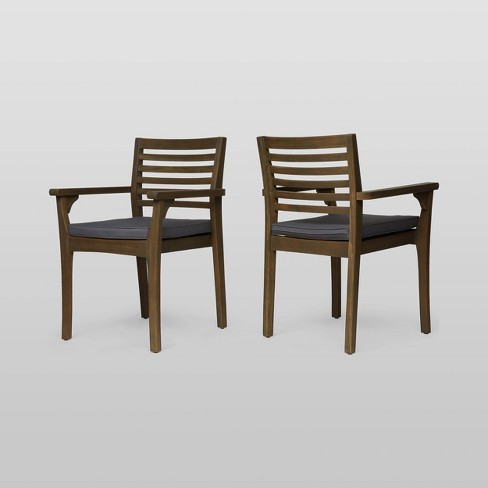 Emerson 2pk Acacia Wood Dining Chair Christopher Knight Home