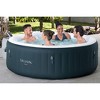 Bestway SaluSpa Miami AirJet 4-6 Person Inflatable Hot Tub Round Portable Outdoor Spa with 140 AirJets and EnergySense Energy Saving Cover, Dark Green - 4 of 4