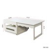 TiramisuBest Architectural Coffee Table Unique Shape Open Storage Modern Accent Living Room Centerpiece Melamine Finish - 3 of 4