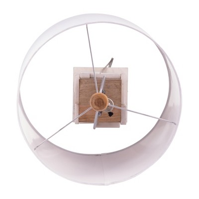 White Marble 18" Table Lamp with White Shade