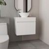 SEVOBAL Bathroom Vanities 18 Inch Vessel Sink Vanities with Two Drawers and Open Shelf for Bathroom Storage, White, 27.56"*22.05"*12.21" - 4 of 4