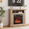 32inch Electric Fireplace with Mantel,Freestanding Electric Fireplace Heater TV Stand with Open Shelf Remote Control Adjustable Flame and Temperature - 2 of 4
