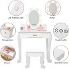 Acekool Kids Vanity Set with Lighted Mirror, Toddler Vanity Table, Chair & Pretend Makeup Playset, Pink for Girls Ages 4-9 - 2 of 4