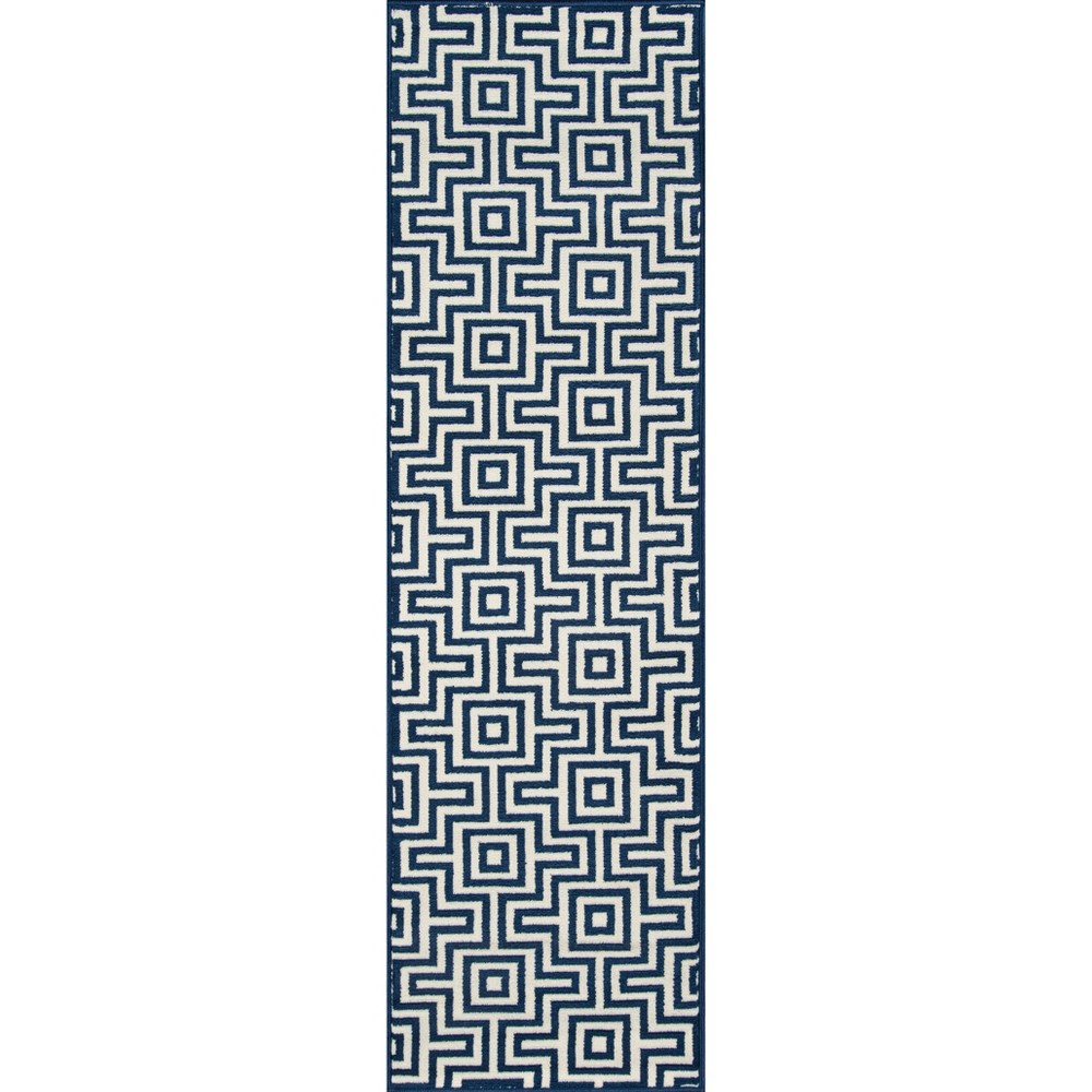 2'3inx8' Solid Runner Navy - Momeni