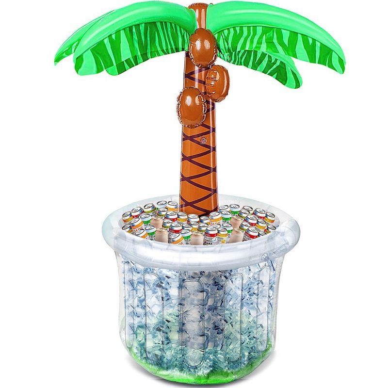 Syncfun 60" Inflatable Palm Tree Cooler, Beach Theme Party Decor, Pool Party Decorations, Themed Party Decoration Summer Outdoor Drink Cooler, 2 of 9