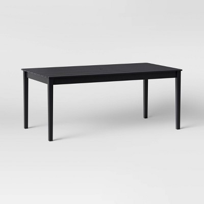 Blackened Wood 6 Person Rectangle Patio Dining Table - Smith & Hawken™