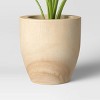Small Variegated Leaf in Wood Pot - Threshold™ - image 4 of 4
