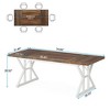 Resenkos Computer Desk, Office Desk, Study Desk,6FT Conference Table, Rectangle Meeting Room Table Executive Desk,Brown & White - 2 of 4