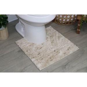 Cloud Comfort Microfiber Bathroom Rug, Non Slip Bath Mat Water Absorbent Soft Microfiber Shaggy Mat Machine Washable, Thick Plush Rugs for Shower - 1 of 4