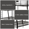 Full XL Over Queen Metal Bunk Bed with Rails and Ladder - 4 of 4