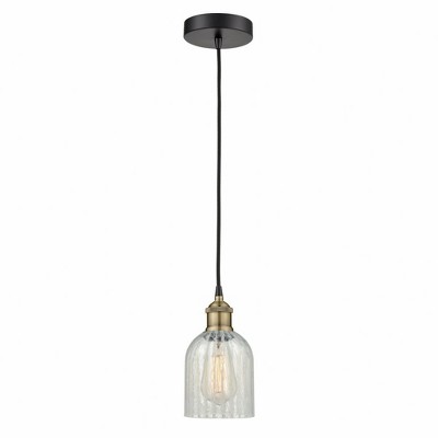 Caledonia - 1 Light Cord Hung Mini Pendant In Industrial Style-9.75 Inches Tall and 5 Inches Wide