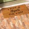 Evergreen 16 x 28 Halloween Greeting Coir Mat, I Put a Spell on You for Indoor and Outdoor Decor - 4 of 4