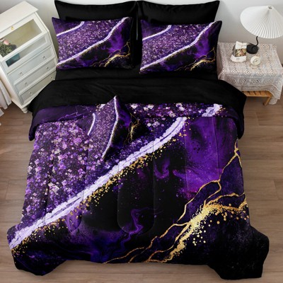 Comforter Set Bed in a Bag – Soft All Season Bedding with Sheets, Pillowcases & Cushion Cover, Lightweight Cozy Quilt
