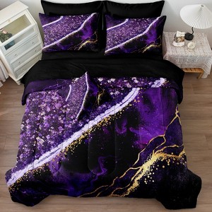Comforter Set Bed in a Bag – Soft All Season Bedding with Sheets, Pillowcases & Cushion Cover, Lightweight Cozy Quilt - 1 of 4