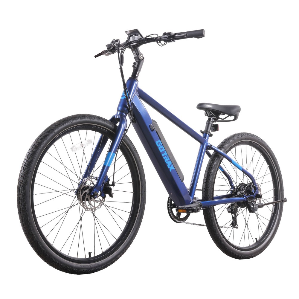 Photos - Bike GOTRAX Adult Transfer 27.5" Step Over Electric Hybrid  - Blue