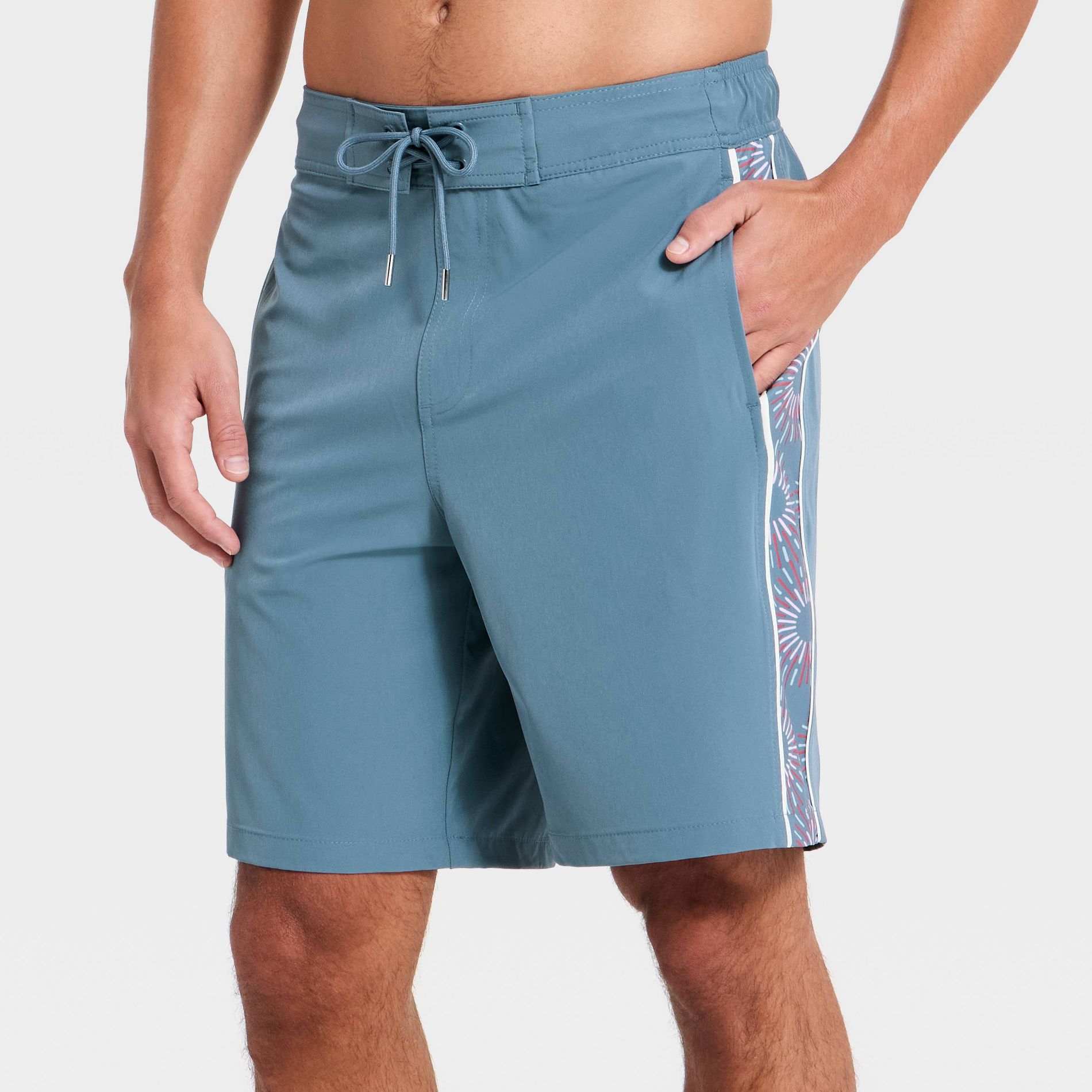 Men's 9" Firework Board Shorts - Goodfellow & Co™ Dark Blue