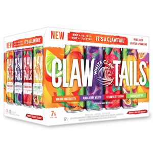 White Claw Hard Seltzer Clawtails Variety Flavored Alcoholic Beverages - 12pk/12 fl oz Cans - 1 of 4