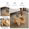 Sapphtopaz Coffee Tables for Living Room Round Coffee Table Interlaced Base with Tempered Glass Countertop for Office, Home Small Space - 2 of 4