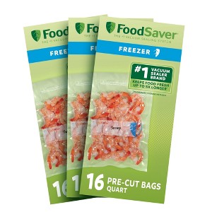 FoodSaver 48 Pack Quart Vacuum Seal Bags, Pre-Cut BPA-Free Freezer