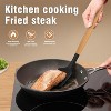 Itopfox Silicone Cooking Utensils Set with Wooden Handles, Heat Resistant Kitchen Tools for Non-Stick Cookware Includes Spatulas, Ladle, Whisk, Tongs - 4 of 4